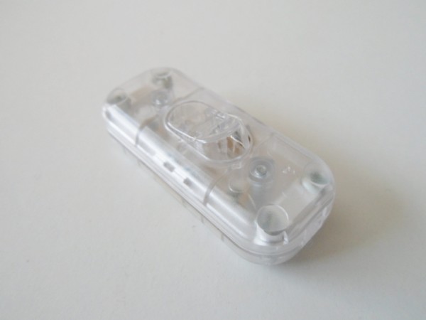 Clear inline torpedo lamp switch light switch 2 core only