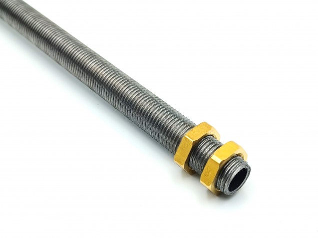 13mm Threaded Hollow Tube with 4 brass nuts