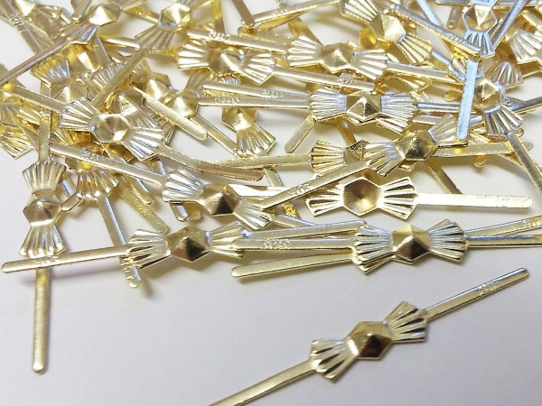 Brass bow clips 11mm