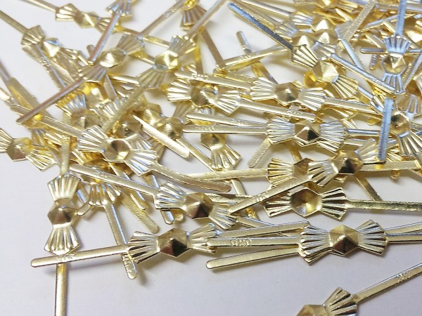 Brass bow clips 11mm