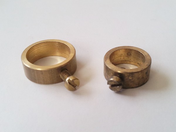 1 x 10mm Solid Brass Collar With Grub Screw