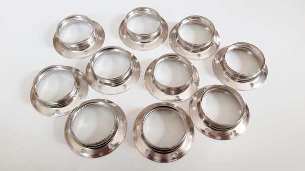 E27 shade rings metal nickel 55mm width external 39mm width internal