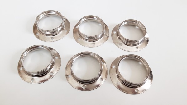 E27 shade rings metal nickel 55mm width external 39mm width internal