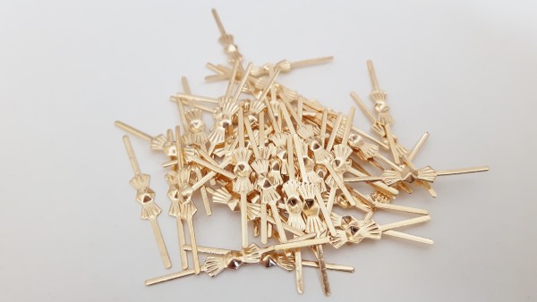 chandelier brass bow clips pins 11mm pack of 500