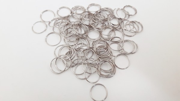 Silver coloured chandelier rings for joining crystal 10mm width