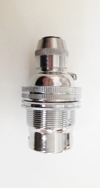 bulb lamp holder with cord grip BC B22 chrome finish