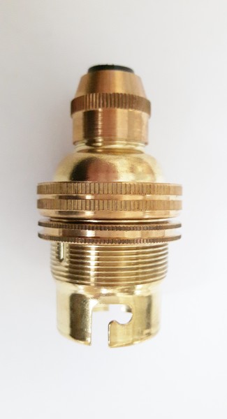 brass bayonet cap bulb lamp holder with cord grip B22