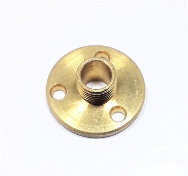 Raw Solid Brass Mounting Plate for Lampholders 10mm thread 25mm wide