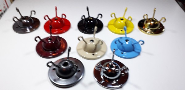 brass 3 hook ceiling plate for light fitting in black