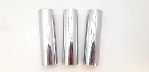 CHROME CANDLE TUBES 24MM WIDTH VARIOUS HEIGHTS