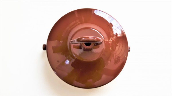 Brown ceiling rose with open hook and bracket