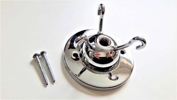 3 hook ceiling rose plate for light suspension fitting with matching screws