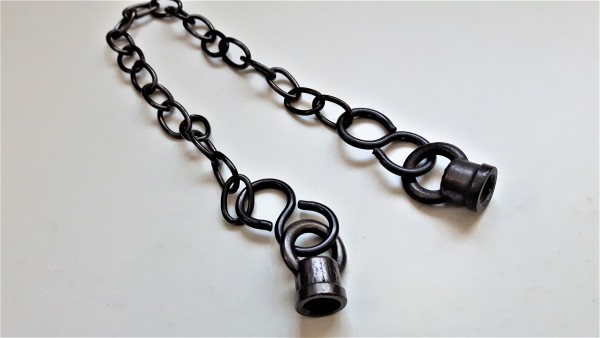 Closed Hoops With Centre Chain M10 Thread in dark bronze