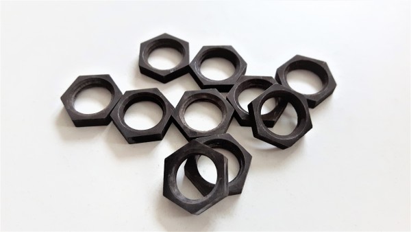 M10 ANTIQUE BRASS HEXAGON NUTS 10MM METRIC THREAD 3MM DEPTH