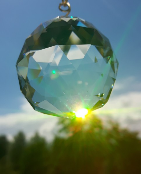 Crystal Sun Catcher Crystal Ball With 5 Swarovski Octagons High Quality