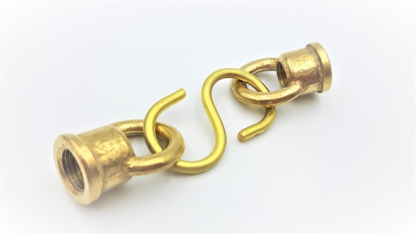 Closed hoops and centre s hook in brass M10 thread