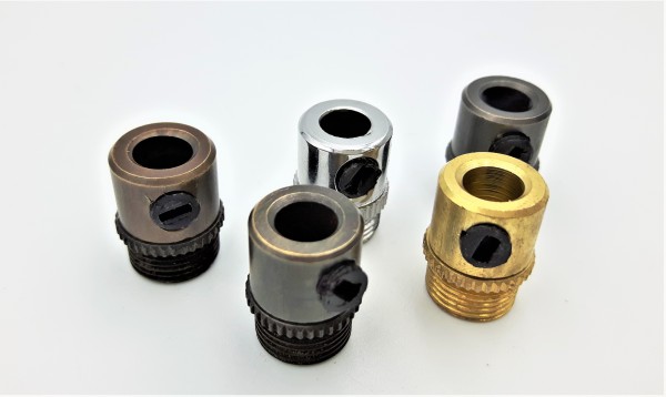 BRUSHED ANTIQUE ELECTRIC CABLE CORD GRIP  HALF INCH THREAD