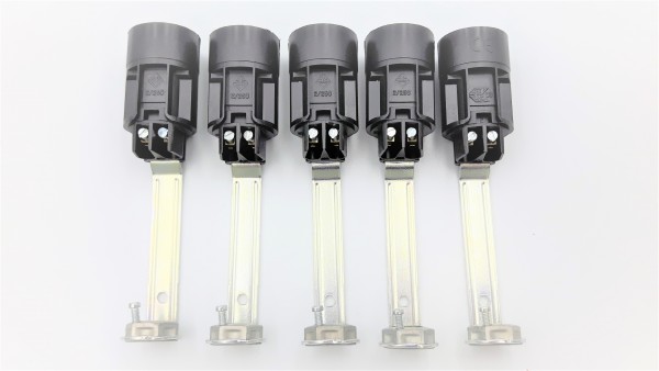 LAMP HOLDER WITH STEM - SES E14 - BLACK TOTAL HEIGHT 100MM pack of 5