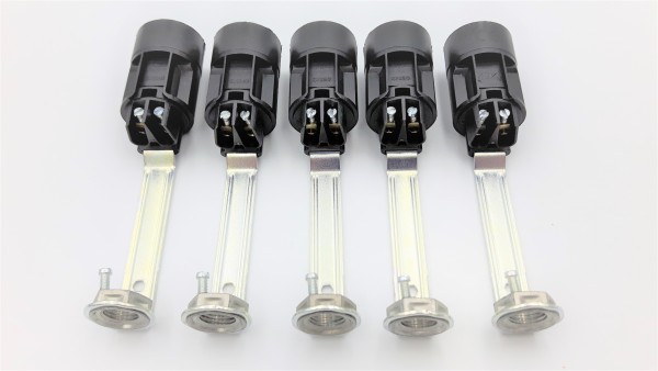 LAMP HOLDER WITH STEM - SES E14 - BLACK TOTAL HEIGHT 100MM pack of 5