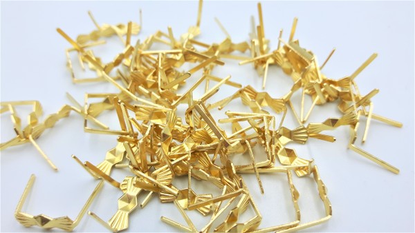 chandelier brass bow clips pins 11mm pack of 500