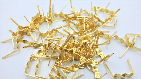 chandelier brass bow clips pins 11mm pack of 500