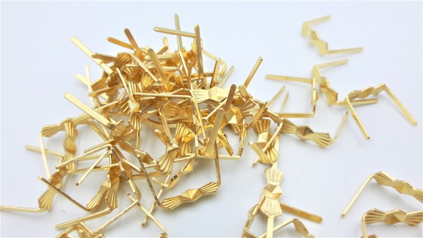chandelier brass bow clips pins 11mm pack of 500