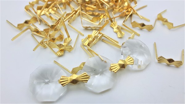 chandelier brass bow clips pins 11mm pack of 500