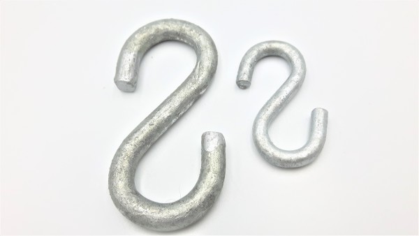 STRONG GALVANIZED OPEN S HOOK 65MM X 30MM