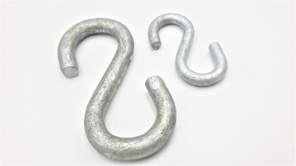 STRONG GALVANIZED OPEN S HOOK 65MM X 30MM