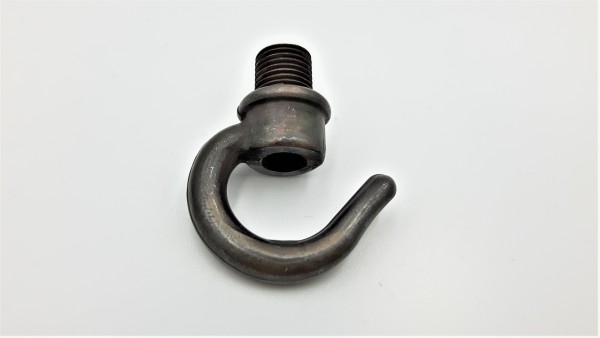 3 hook old bronze finish ceiling pendant plate with centre hook and earth tag