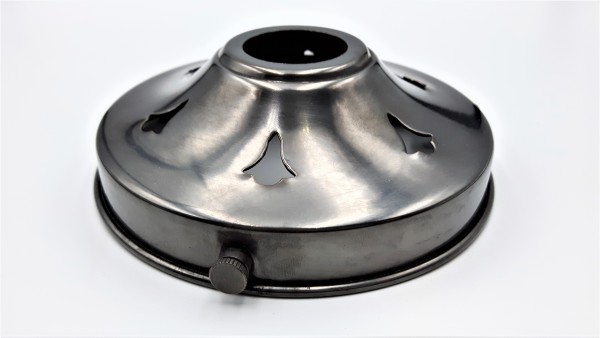 4 1~4 INCH DARK ANTIQUE BRONZE EFFECT GALLERY - GLASS SHADE HOLDER