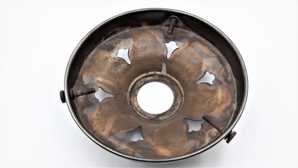 4 1~4 INCH DARK ANTIQUE BRONZE EFFECT GALLERY - GLASS SHADE HOLDER