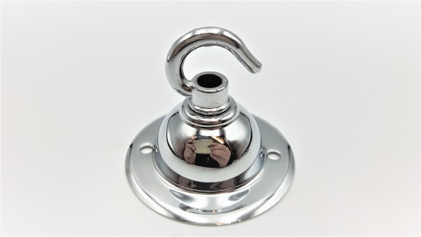 CHANDELIER HOOK CEILING PLATE IN CHROME PLUS 1 METRE OF GOTHIC CHAIN