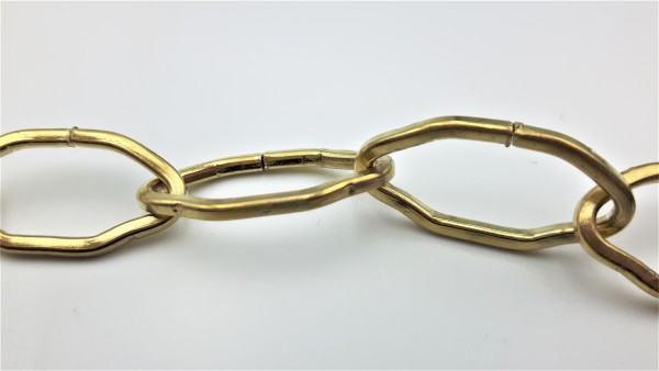 CHANDELIER - LIGHT FITTING 3 HOOK POLISHED CEILING PLATE with 3 x 16 inch lengths of brass plated go