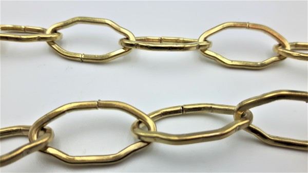 CHANDELIER - LIGHT FITTING 3 HOOK POLISHED CEILING PLATE with 3 x 16 inch lengths of brass plated go