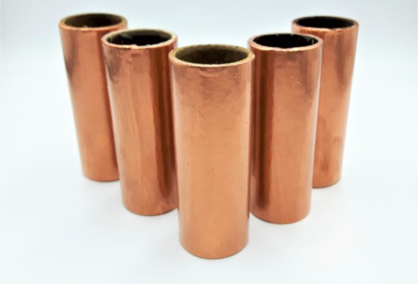 Copper Candle Tubes plain tube Card 100mm x 24mm  
