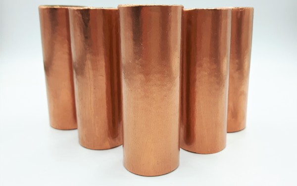 Copper Candle Tubes plain tube Card 100mm x 24mm  