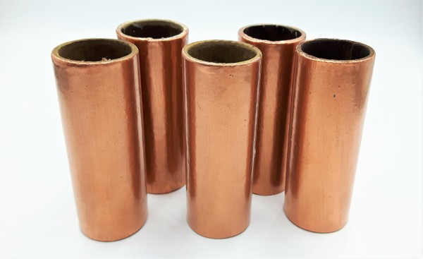 Copper Candle Tubes plain tube Card 100mm x 24mm  