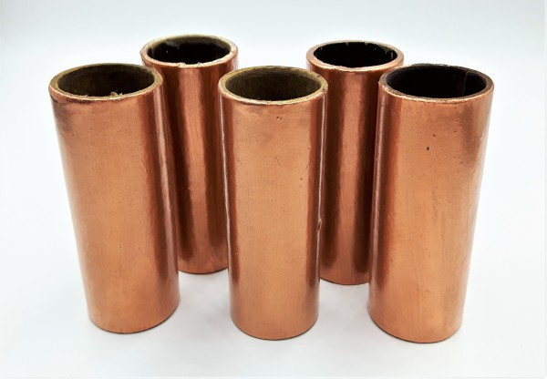 Copper Candle Tubes plain tube Card 100mm x 24mm  