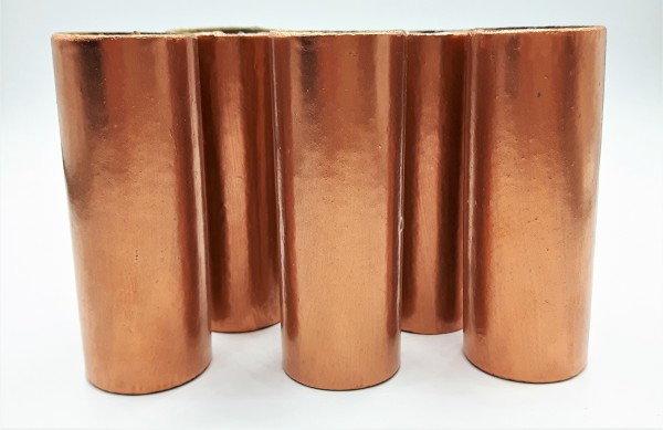 Copper Candle Tubes plain tube Card 100mm x 24mm  