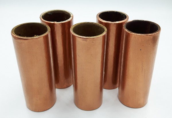 Copper Candle Tubes plain tube Card 100mm x 24mm  
