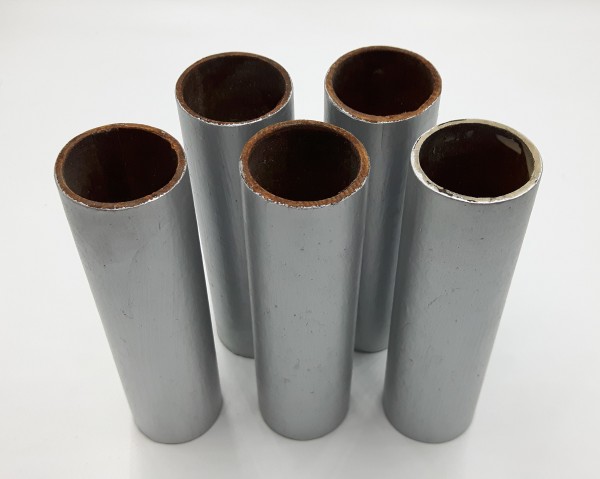 Silver Candle Tubes plain tube Card 100mm x 24mm  