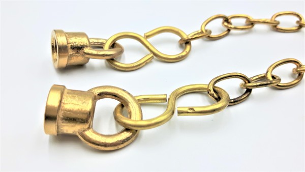 Closed Hoops With Centre Chain M10 Thread in brass finish