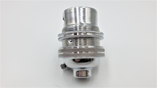 lamp holder BC - B22 chrome finish 10mm base thread