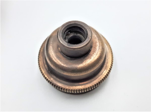 ES E27- 3 part bulb lamp holder aged antique brass effect M10 base