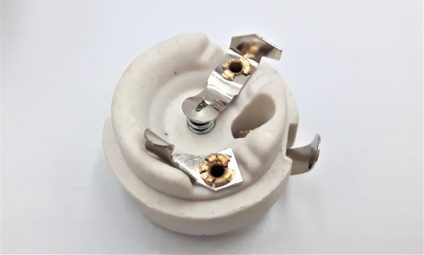 ES E27- 3 part bulb lamp holder aged antique brass effect M10 base