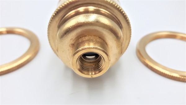 ES E27 Lamp Holder 3 Part Plus Shade Rings 10mm Thread