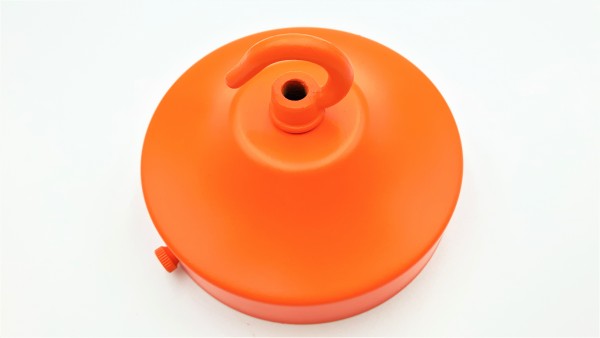 Ceiling rose hook plus strap 100mm dia orange finish 
