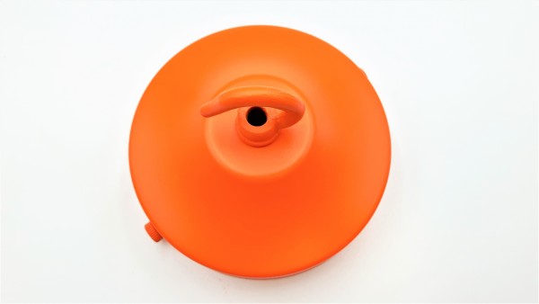 Ceiling rose hook plus strap 100mm dia orange finish 