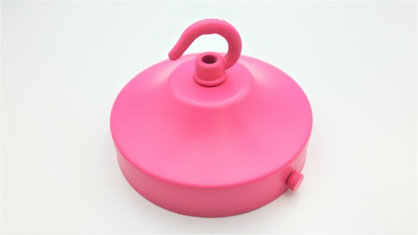 chandelier rose hook plus strap 100mm dia pink finish 